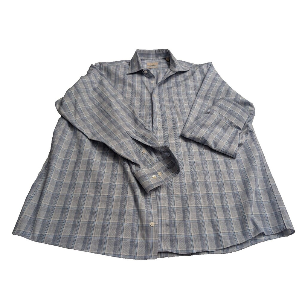 Michael Michael Kors Men's Regular Fit Airsoft Cotton Plaid Button-Up Shirt